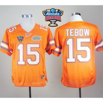 Gators #15 Tim Tebow Orange Allstate Sugar Bowl Stitched NCAA Jersey Gators #15 Tim Tebow Orange Allstate Sugar Bowl Stitched NCAA Jersey