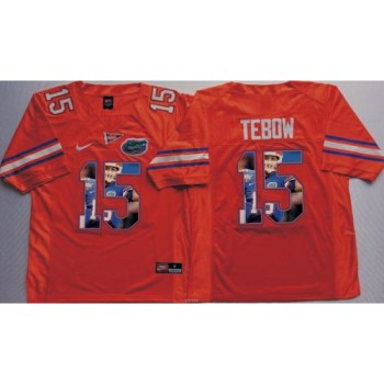 Gators #15 Tim Tebow Orange Player Fashion Stitched NCAA Jersey Gators #15 Tim Tebow Orange Player Fashion Stitched NCAA Jersey
