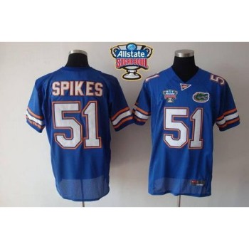 Gators #51 Brandon Spikes Blue Allstate Sugar Bowl Stitched NCAA Jersey Gators #51 Brandon Spikes Blue Allstate Sugar Bowl Stitched NCAA Jersey