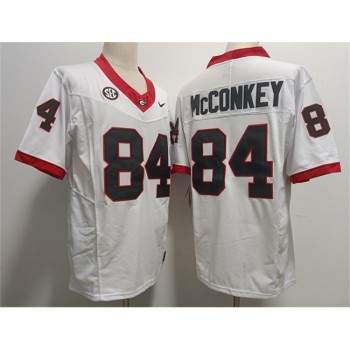 Georgia Bulldogs #84 Ladd McConkey White Stitched Jersey Georgia Bulldogs #84 Ladd McConkey White Stitched Jersey