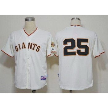 Giants #25 Barry Bonds Cream Cool Base Stitched MLB Jersey Giants #25 Barry Bonds Cream Cool Base Stitched MLB Jersey