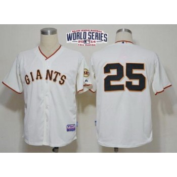 Giants #25 Barry Bonds Cream Cool Base W/2014 World Series Patch Stitched MLB Jersey Giants #25 Barry Bonds Cream Cool Base W/2014 World Series Patch Stitched MLB Jersey