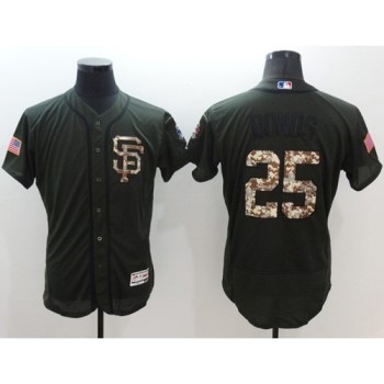 Giants #25 Barry Bonds Green Flexbase Authentic Collection Salute to Service Stitched MLB Jersey Giants #25 Barry Bonds Green Flexbase Authentic Collection Salute to Service Stitched MLB Jersey