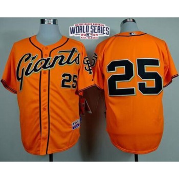 Giants #25 Barry Bonds Orange Alternate Cool Base W/2014 World Series Patch Stitched MLB Jersey Giants #25 Barry Bonds Orange Alternate Cool Base W/2014 World Series Patch Stitched MLB Jersey