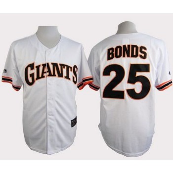 Giants #25 Barry Bonds White 1989 Turn Back The Clock Stitched MLB Jersey Giants #25 Barry Bonds White 1989 Turn Back The Clock Stitched MLB Jersey