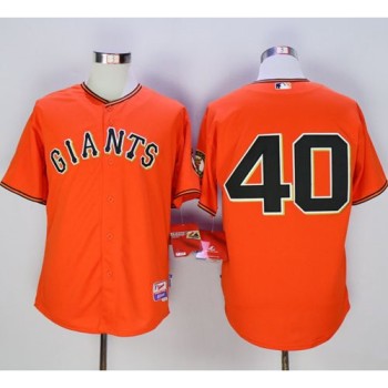 Giants #40 Madison Bumgarner Orange Old Style 