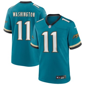 Men's Jacksonville Jaguars #11 Parker Washington Teal Game Jersey