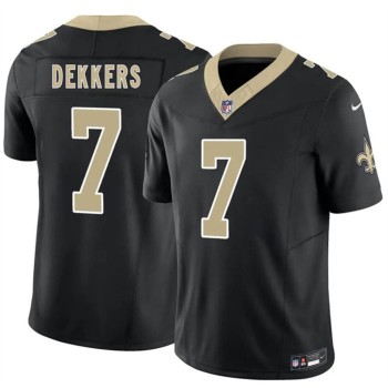 Men's New Orleans Saints #7 Hunter Dekkers Black 2026 Vapor F.U.S.E Limited Jersey