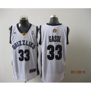 Grizzlies #33 Marc Gasol Revolution 30 White Stitched NBA Jersey Grizzlies #33 Marc Gasol Revolution 30 White Stitched NBA Jersey
