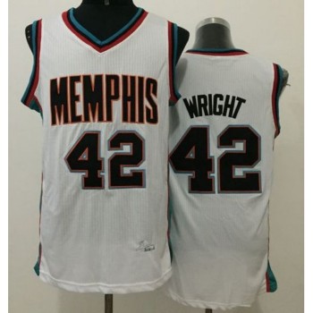 Grizzlies #42 Lorenzen Wright White Throwback Stitched NBA Jersey Grizzlies #42 Lorenzen Wright White Throwback Stitched NBA Jersey