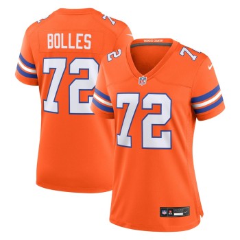 Women's Denver Broncos Garrett Bolles Orange Mile High Collection 1977 Throwback Player Game Jersey Women's Denver Broncos Garrett Bolles Orange Mile High Collection 1977 Throwback Player Game Jersey