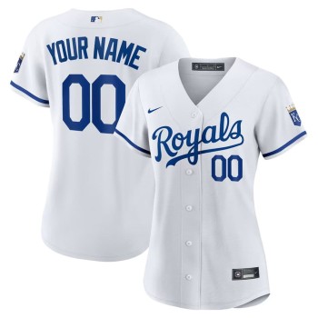 Women's Kansas City Royals White Alternate Limited Custom Jersey