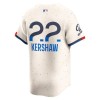 Men's Los Angeles Dodgers #22 Clayton Kershaw Cream 2024 City Connect Limited Player Jersey