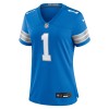 Men's Detroit Lions Number 1 Mom Blue Game Jersey