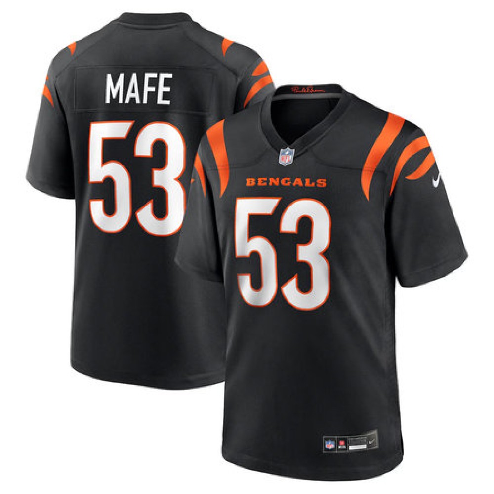 Men's Cincinnati Bengals #53 Boye Mafe Nike Black Team Game Jersey Men's Cincinnati Bengals #53 Boye Mafe Nike Black Team Game Jersey