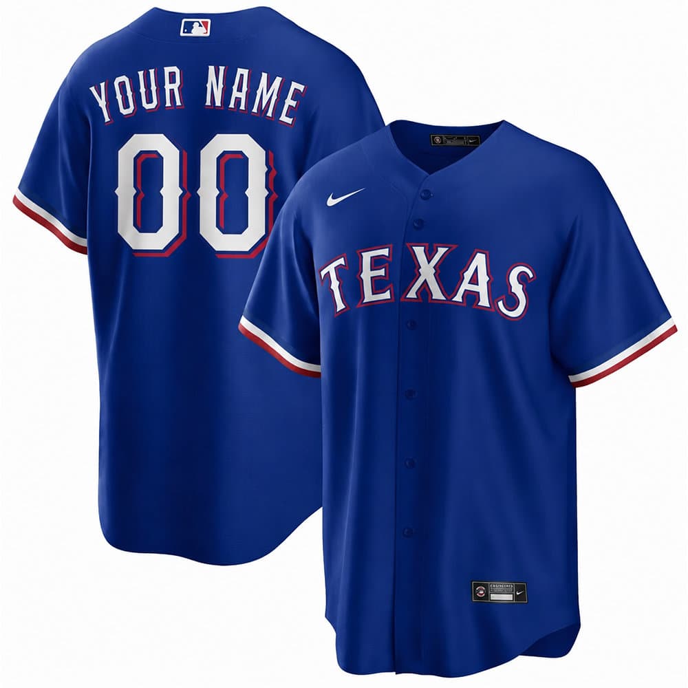 Youth Texas Rangers Royal Cool Base Stitched Baseball Custom Jersey