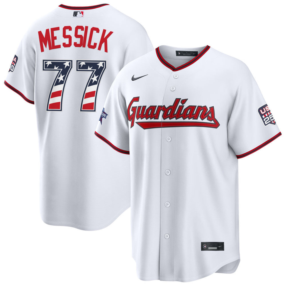 Youth Cleveland Guardians #77 Parker Messick Nike White 2026 All-Star Edition Stars & Stripes Stadium Jersey Youth Cleveland Guardians #77 Parker Messick Nike White 2026 All-Star Edition Stars & Stripes Stadium Jersey
