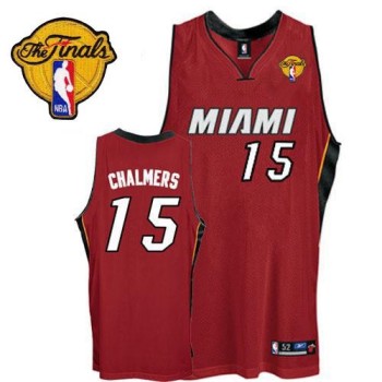 Heat #15 Mario Chalmers Red Finals Patch Stitched NBA Jersey Heat #15 Mario Chalmers Red Finals Patch Stitched NBA Jersey