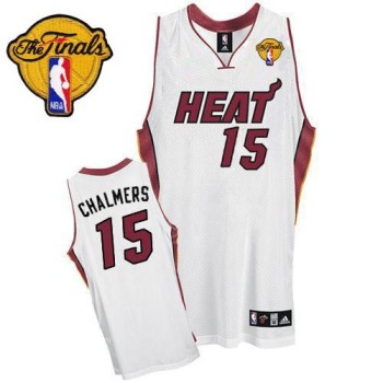 Heat #15 Mario Chalmers White Finals Patch Stitched NBA Jersey Heat #15 Mario Chalmers White Finals Patch Stitched NBA Jersey