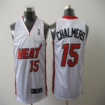 Heat #15 Mario Chalmers White Stitched NBA Jersey Heat #15 Mario Chalmers White Stitched NBA Jersey
