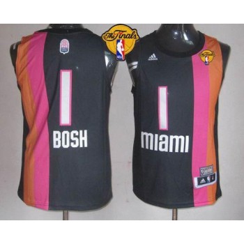 Heat #1 Chris Bosh Black ABA Hardwood Classic Finals Patch Stitched NBA Jersey Heat #1 Chris Bosh Black ABA Hardwood Classic Finals Patch Stitched NBA Jersey