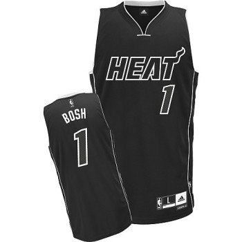 Heat #1 Chris Bosh Black Black Shadow Stitched NBA Jersey Heat #1 Chris Bosh Black Black Shadow Stitched NBA Jersey