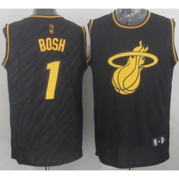 Heat #1 Chris Bosh Black Precious Metals Fashion Stitched NBA Jersey Heat #1 Chris Bosh Black Precious Metals Fashion Stitched NBA Jersey