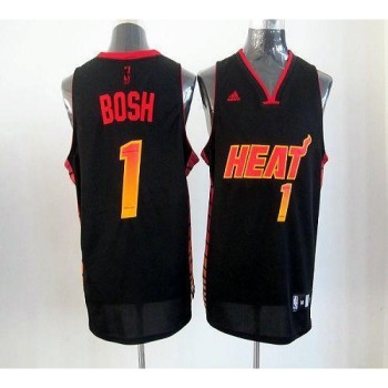 Heat #1 Chris Bosh Black Stitched NBA Vibe Jersey Heat #1 Chris Bosh Black Stitched NBA Vibe Jersey