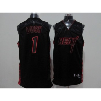 Heat #1 Chris Bosh Black With Red&Black Number New Style Stitched NBA Jersey Heat #1 Chris Bosh Black With Red&Black Number New Style Stitched NBA Jersey
