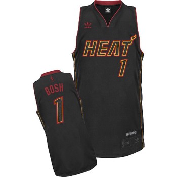 Heat #1 Chris Bosh Carbon Fiber Fashion Black Stitched NBA Jersey Heat #1 Chris Bosh Carbon Fiber Fashion Black Stitched NBA Jersey