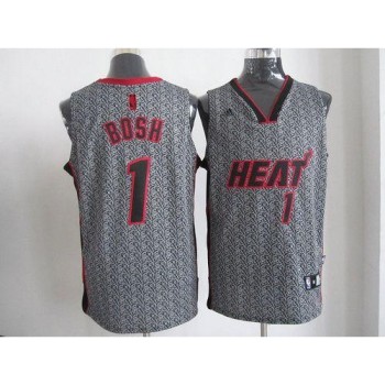 Heat #1 Chris Bosh Grey Static Fashion Stitched NBA Jersey Heat #1 Chris Bosh Grey Static Fashion Stitched NBA Jersey