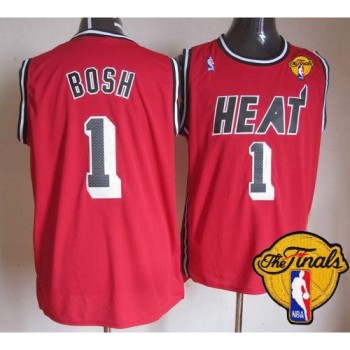 Heat #1 Chris Bosh Red Hardwood Classics Nights Finals Patch Stitched NBA Jersey Heat #1 Chris Bosh Red Hardwood Classics Nights Finals Patch Stitched NBA Jersey