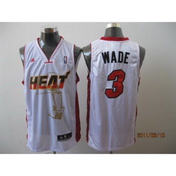 Heat 2011 Championship #3 Dwyane Wade White Stitched NBA Jersey Heat 2011 Championship #3 Dwyane Wade White Stitched NBA Jersey