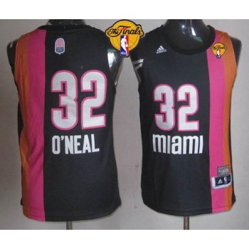 Heat #32 Shaquille O'Neal Black ABA Hardwood Classic Finals Patch Stitched NBA Jersey Heat #32 Shaquille O'Neal Black ABA Hardwood Classic Finals Patch Stitched NBA Jersey