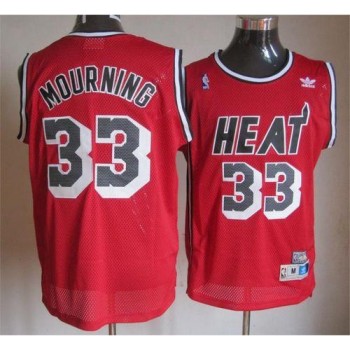 Heat #33 Mourning Red Throwback Stitched NBA Jersey Heat #33 Mourning Red Throwback Stitched NBA Jersey
