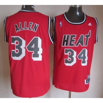Heat #34 Ray Allen Red Hardwood Classics Nights Stitched NBA Jersey Heat #34 Ray Allen Red Hardwood Classics Nights Stitched NBA Jersey