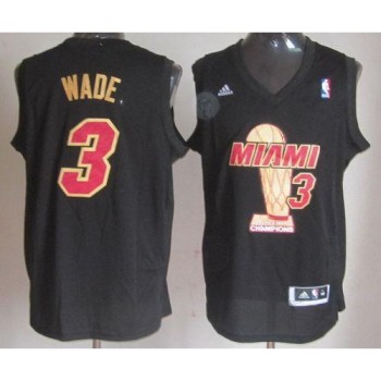 Heat #3 Dwyane Wade Black 2013 NBA Finals Champions Stitched NBA Jersey Heat #3 Dwyane Wade Black 2013 NBA Finals Champions Stitched NBA Jersey