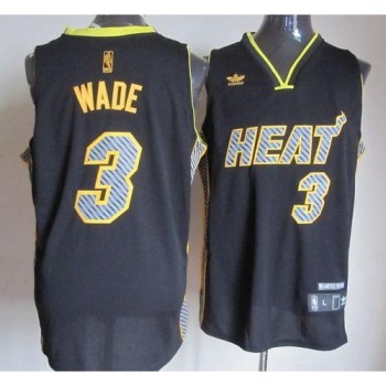 Heat #3 Dwyane Wade Black Electricity Fashion Stitched NBA Jersey Heat #3 Dwyane Wade Black Electricity Fashion Stitched NBA Jersey