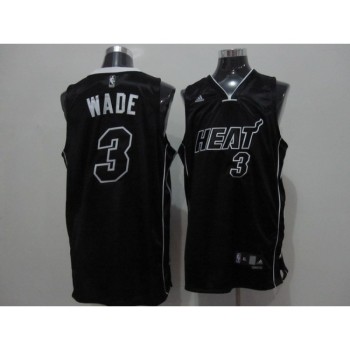 Heat #3 Dwyane Wade Black Shadow Stitched NBA Jersey Heat #3 Dwyane Wade Black Shadow Stitched NBA Jersey