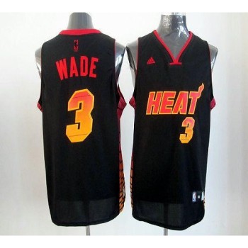 Heat #3 Dwyane Wade Black Stitched NBA Vibe Jersey Heat #3 Dwyane Wade Black Stitched NBA Vibe Jersey