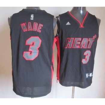 Heat #3 Dwyane Wade Black With Red & Black Number Stitched NBA Jersey Heat #3 Dwyane Wade Black With Red & Black Number Stitched NBA Jersey