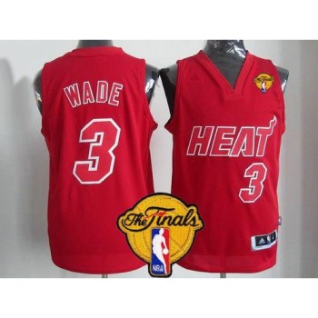 Heat #3 Dwyane Wade Red Big Color Fashion Finals Patch Stitched NBA Jersey Heat #3 Dwyane Wade Red Big Color Fashion Finals Patch Stitched NBA Jersey