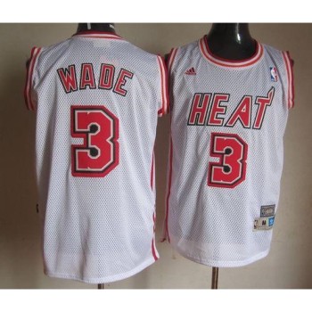Heat #3 Dwyane Wade White Swingman Throwback Stitched NBA Jersey Heat #3 Dwyane Wade White Swingman Throwback Stitched NBA Jersey