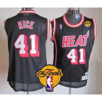 Heat #41 Glen Rice Black Hardwood Classics Nights Finals Patch Stitched NBA Jersey Heat #41 Glen Rice Black Hardwood Classics Nights Finals Patch Stitched NBA Jersey