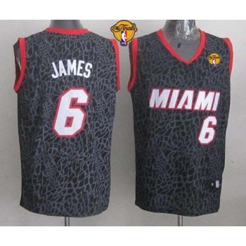 Heat #6 LeBron James Black Crazy Light Finals Patch Stitched NBA Jersey Heat #6 LeBron James Black Crazy Light Finals Patch Stitched NBA Jersey