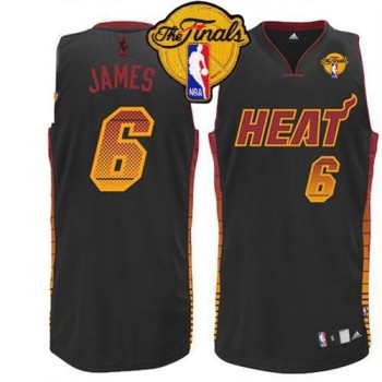 Heat #6 LeBron James Black Finals Patch Stitched NBA Vibe Jersey Heat #6 LeBron James Black Finals Patch Stitched NBA Vibe Jersey