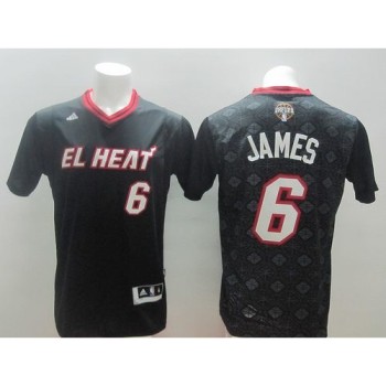 Heat #6 LeBron James Black New Latin Nights Stitched NBA Jersey Heat #6 LeBron James Black New Latin Nights Stitched NBA Jersey