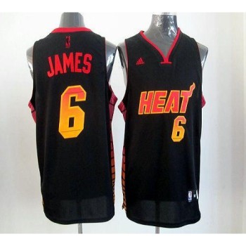 Heat #6 LeBron James Black Stitched NBA Vibe Jersey Heat #6 LeBron James Black Stitched NBA Vibe Jersey