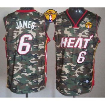 Heat #6 LeBron James Camo Stealth Collection Finals Patch Stitched NBA Jersey Heat #6 LeBron James Camo Stealth Collection Finals Patch Stitched NBA Jersey