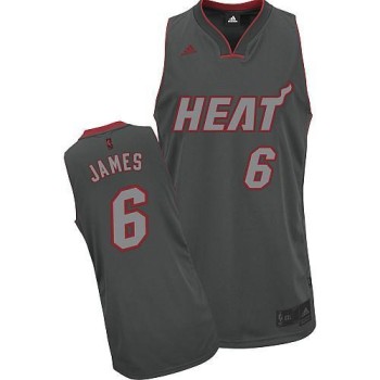 Heat #6 LeBron James Grey Graystone Fashion Stitched NBA Jersey Heat #6 LeBron James Grey Graystone Fashion Stitched NBA Jersey